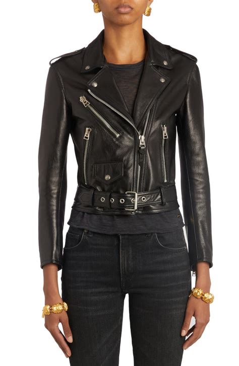 Plongé leather biker jacket 